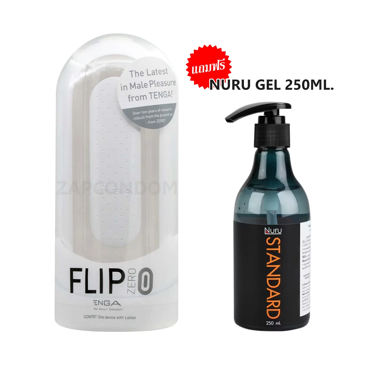 Tenga Flip Zero White Free Nuru Gel